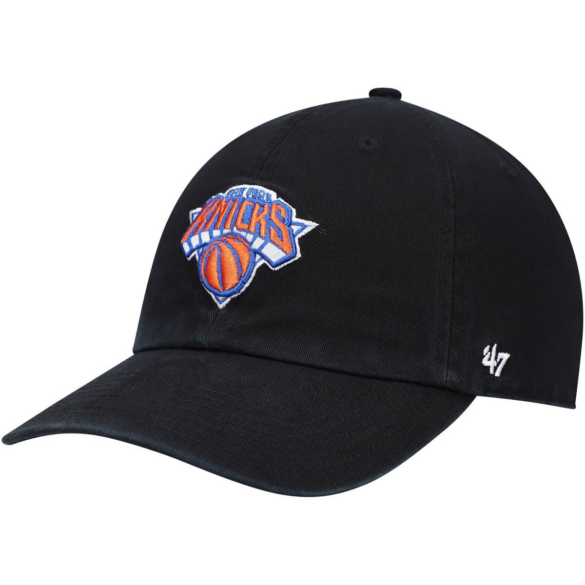 47 Men's '47 Black New York Knicks Team Clean Up Adjustable Hat