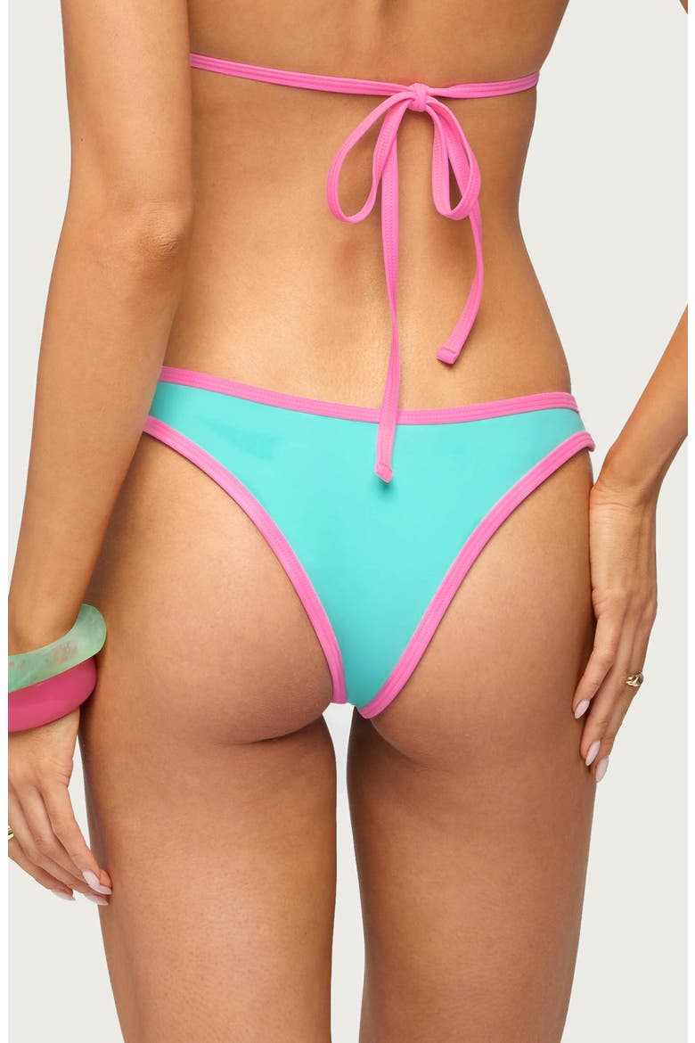 Dina Contrast Bikini Bottoms, Alternate, color, TURQUOISE
