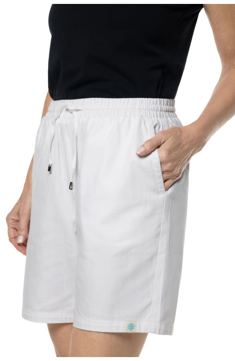 Coolibar Enclave Chambray Shorts, UPF 50+ Sun Protection, Alternate, color, White Chambray