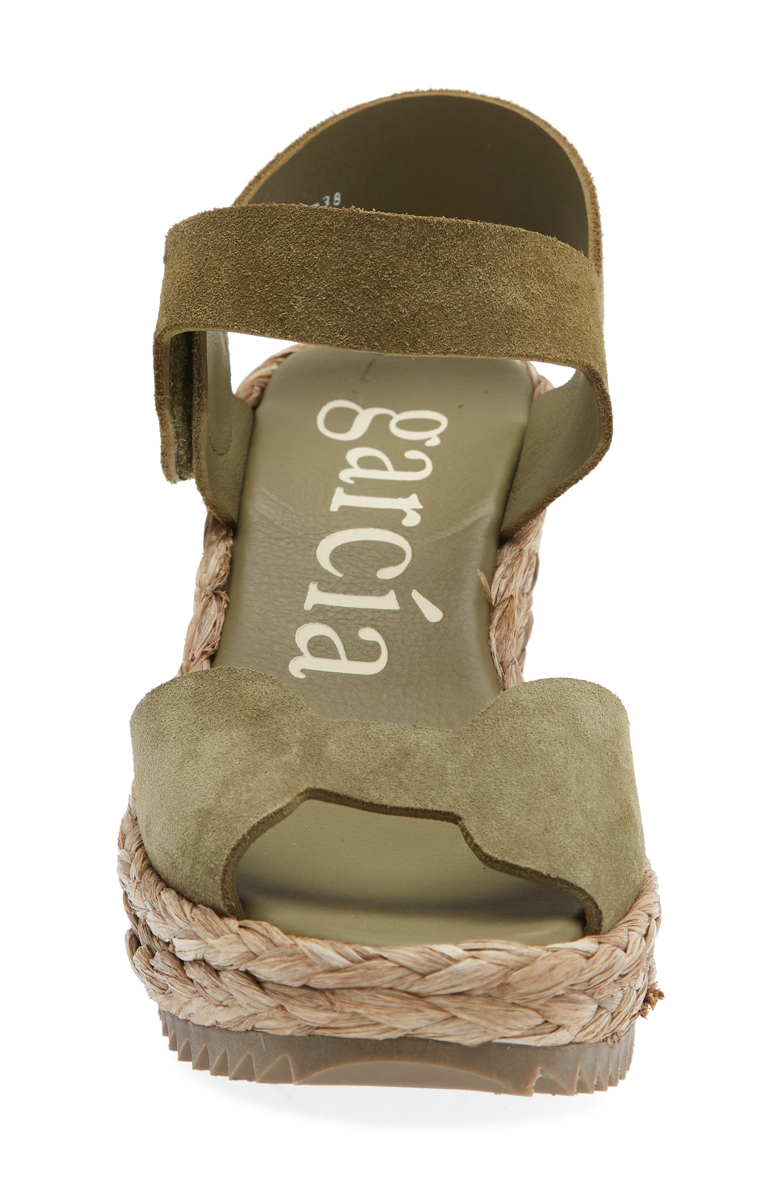 Pedro Garcia Fama Ankle Strap Wedge Sandal, Alternate, color, Thyme