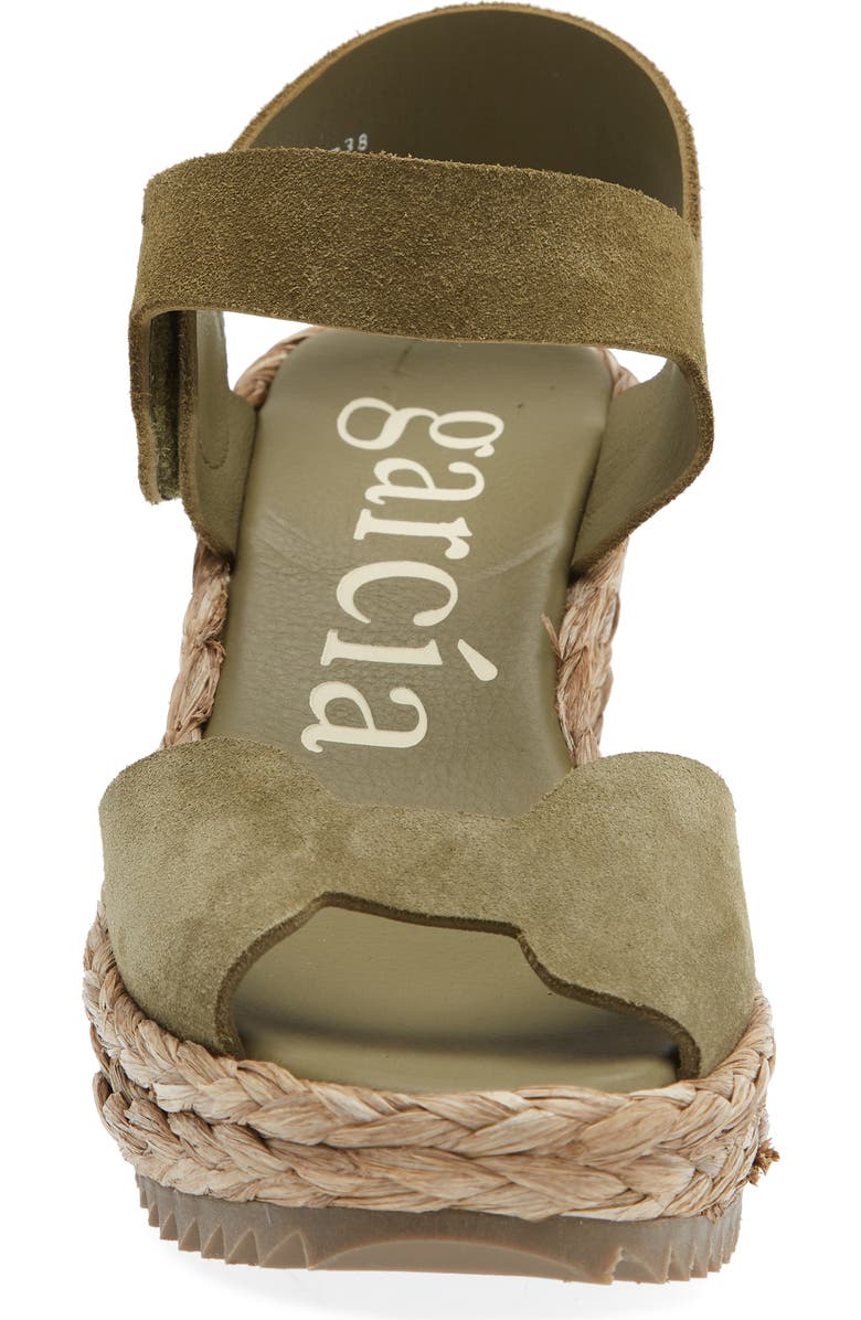 Pedro Garcia Fama Ankle Strap Wedge Sandal, Alternate, color, Thyme