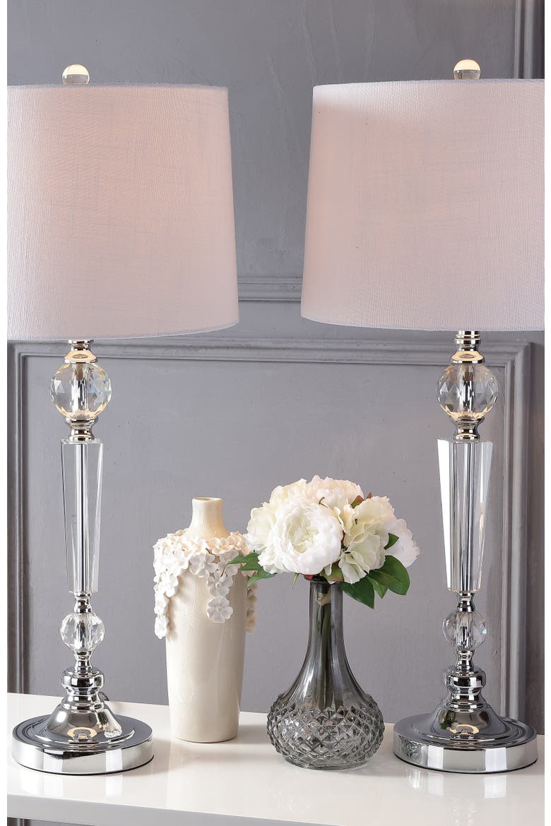 Emma 29.5" Crystal LED Table Lamp, Clear, Alternate, color, Clear