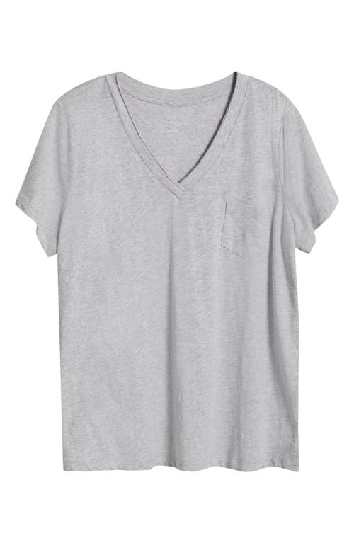 Caslonr Caslon(r) Short Sleeve Cotton & Modal V-neck Pocket T-shirt