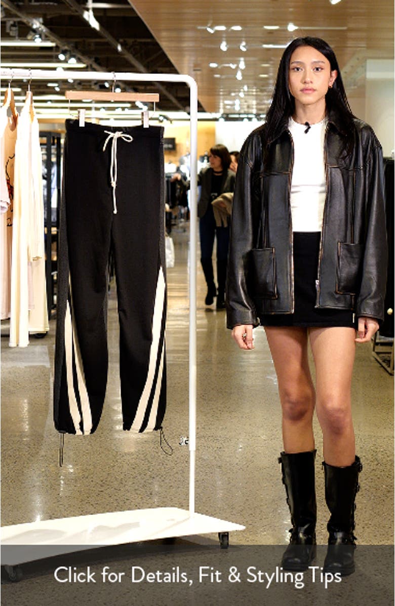 French Terry & Denim Mixed Media Pants, sales video thumbnail