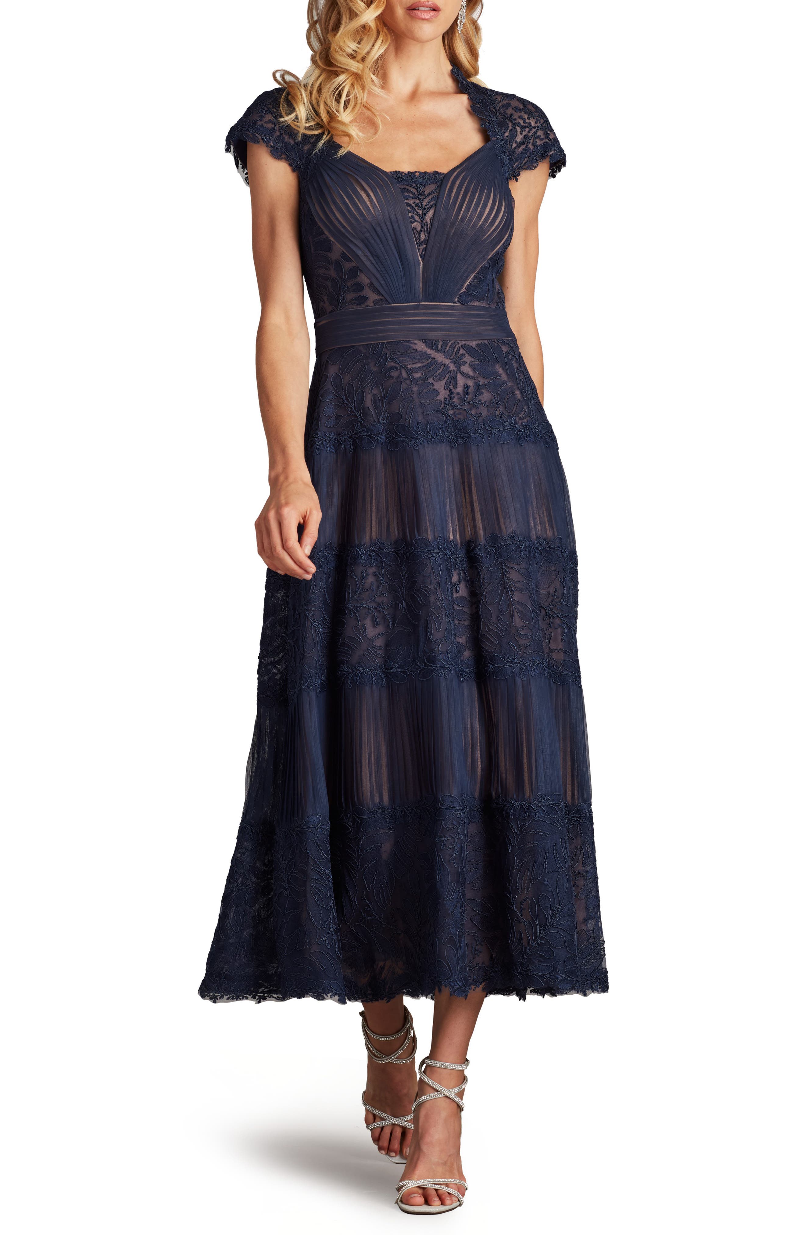 corset prom dresses under 100 Long Ruffled Dress with Sheer – PromGirl Color:Rosas Removable Insoles this dress combines elegance Mavi Women's Tie-Waist Mini