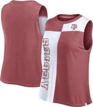 FANATICS Women's Fanatics Branded Maroon/White Texas A&M Aggies Colorblock High Neck Tank Top