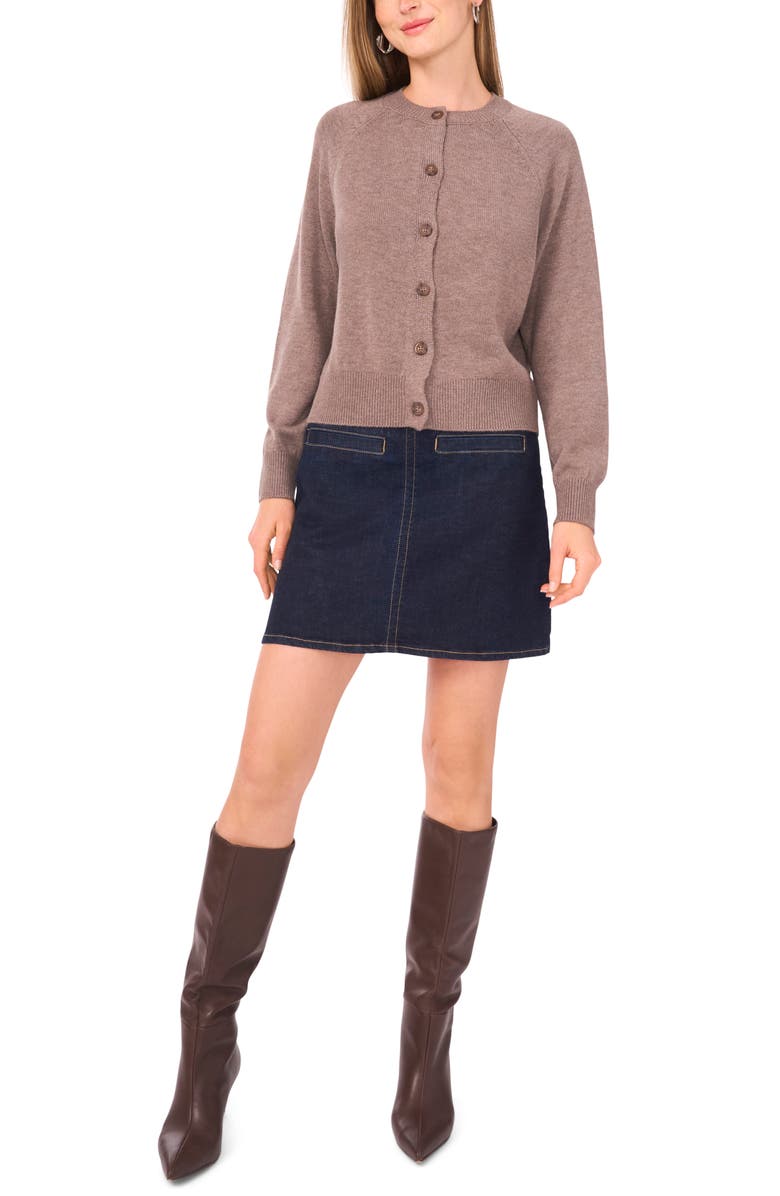 Vince Camuto Raglan Sleeve Cardigan, Alternate, color, Rich Taupe