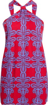 SUGARLIPS Rory Abstract Amory Halter Mini Dress
