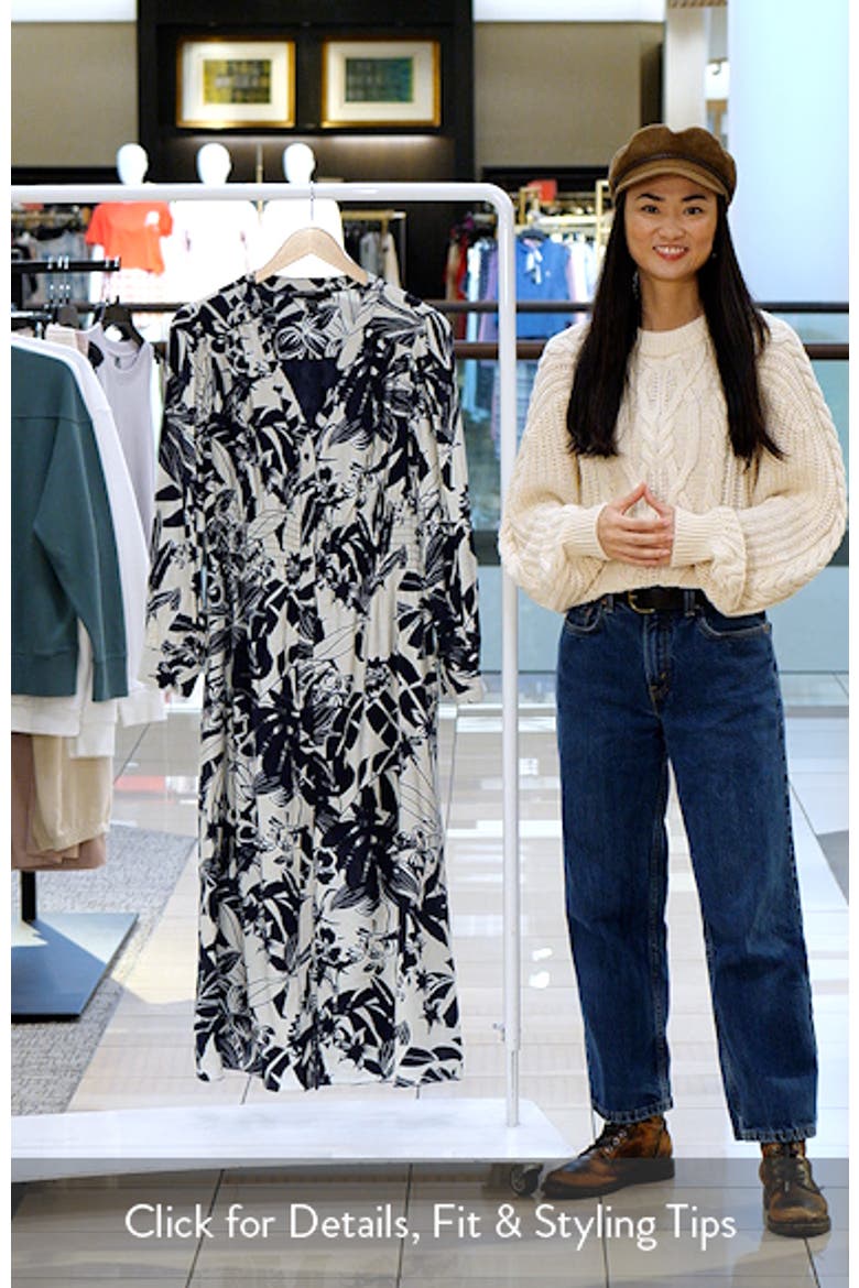Long Sleeve Button-Up Midi Dress video