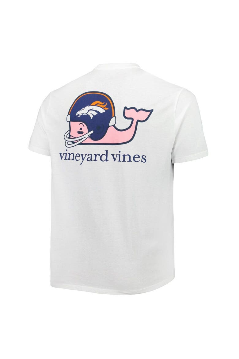 Men's Vineyard Vines White Denver Broncos Big & Tall Helmet T-Shirt, Alternate, color, White