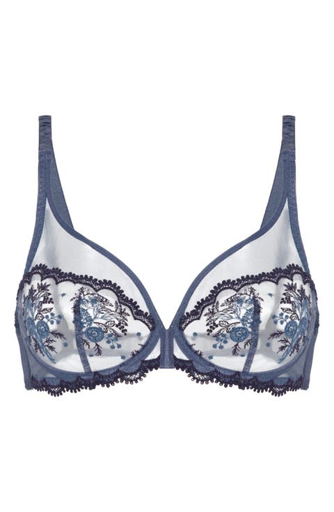 Intrigue Sheer Full Coverage Underwire Plunge Bra