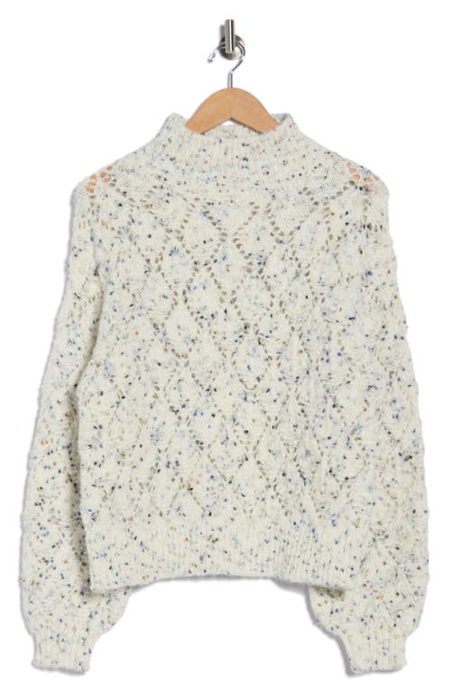 Melrose And Market Fiesta Mock Neck Sweater In White