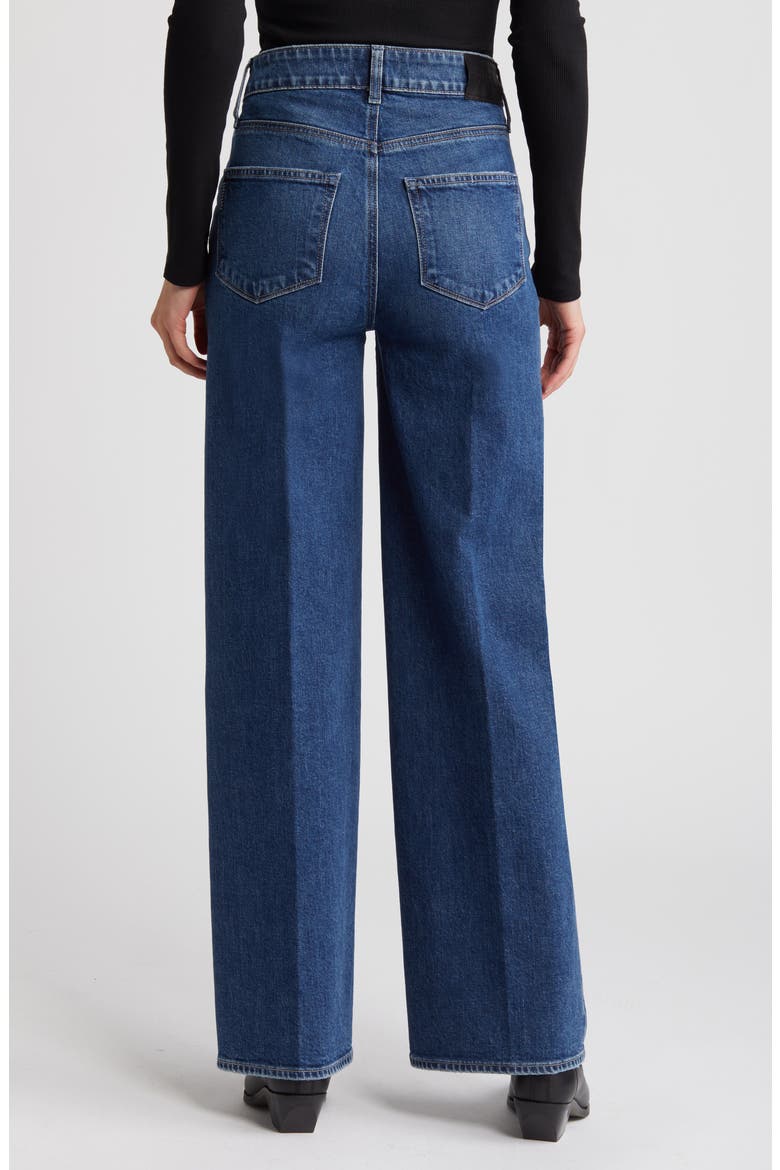 Sasha Seamed Pocket High Waist Wide Leg Jeans, Alternate, color, UMA