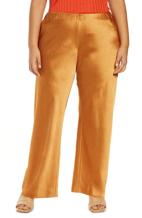 Satin Bias Cut Pants (Plus Size)