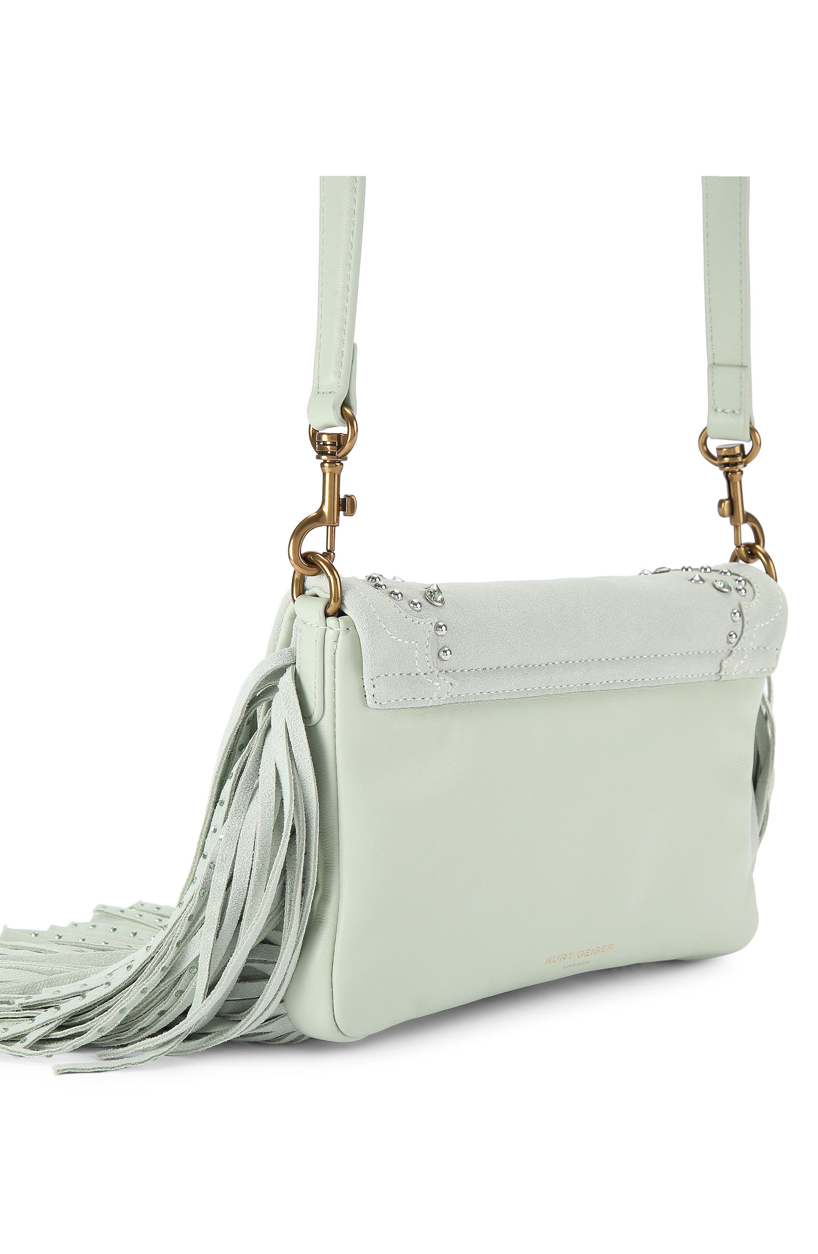 Small Oxford Fringe Shoulder Bag, Alternate, color, PALE GREEN