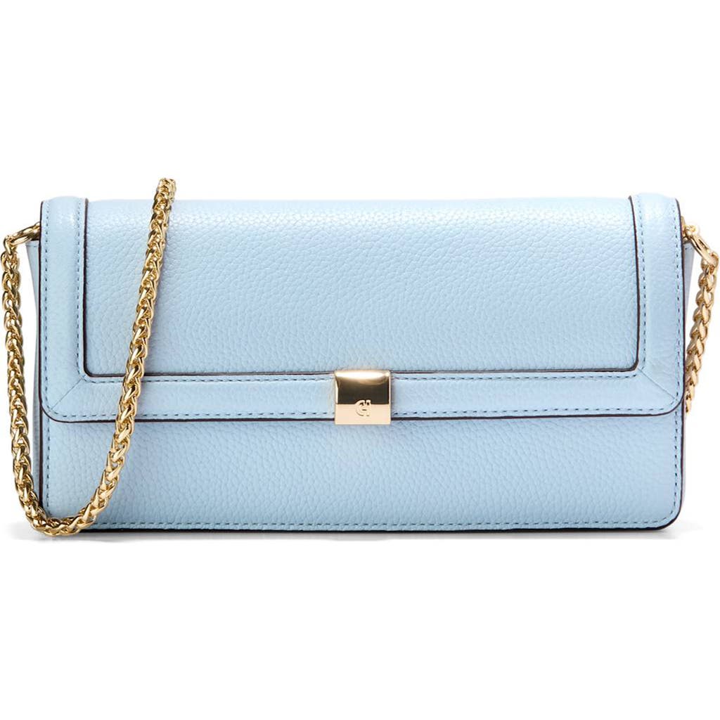 Cole Haan Daniella Leather Wallet On A Chain In Blue