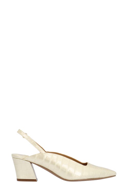 J. Reneé Stasia Croc Embossed Slingback Pump In Neutral