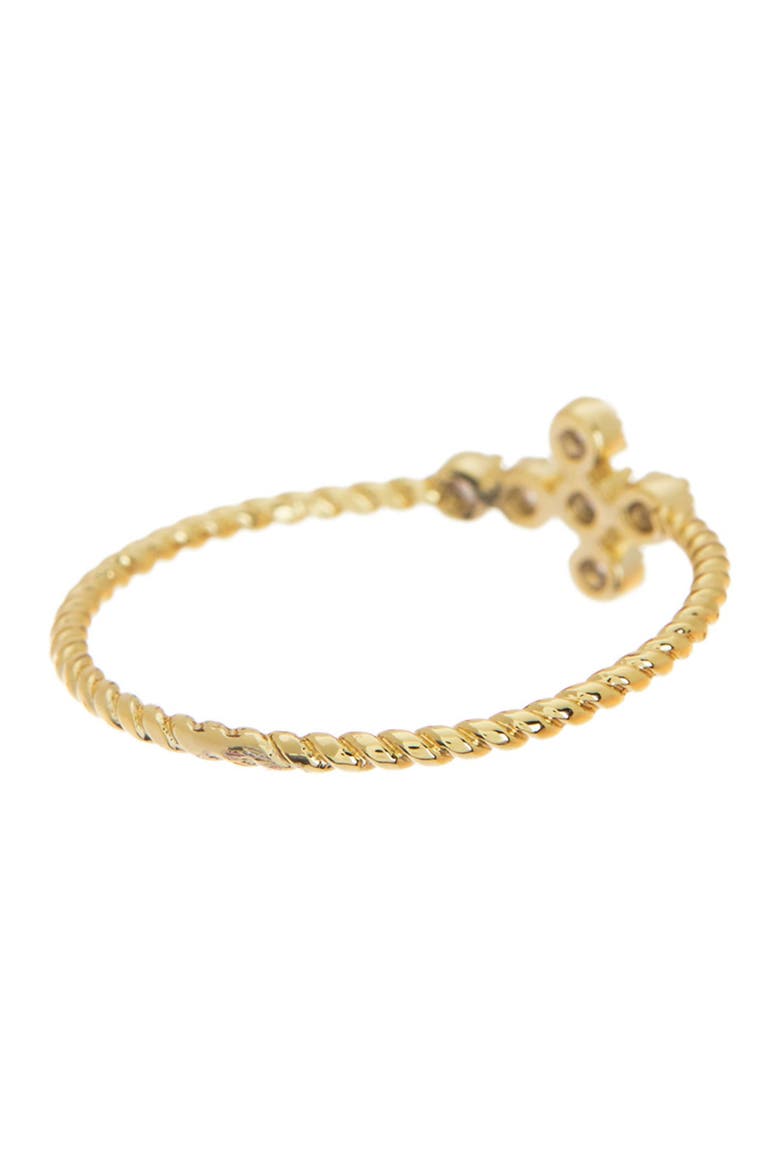 CZ Cross Pave Band, Alternate, color, CLEAR- GOLD
