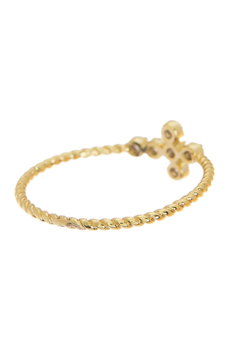 NORDSTROM RACK CZ Cross Pave Band, Alternate, color, Clear- Gold