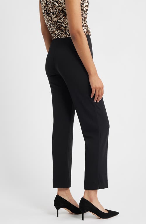 Anne Klein Hollywood High Waist Slim Pull-on Pants In Black