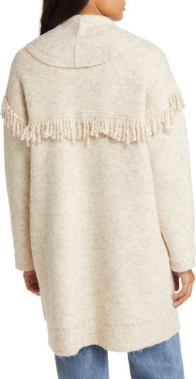 Fringe Yoke Cardigan