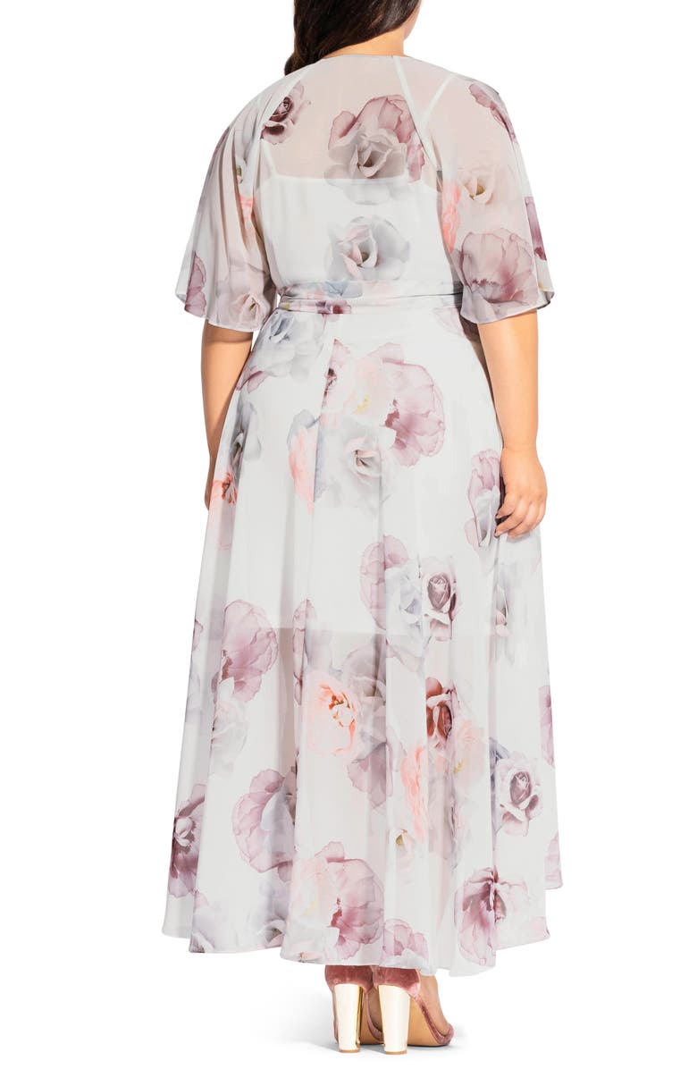 City Chic Rose Bella Maxi Wrap Dress, Alternate, color,