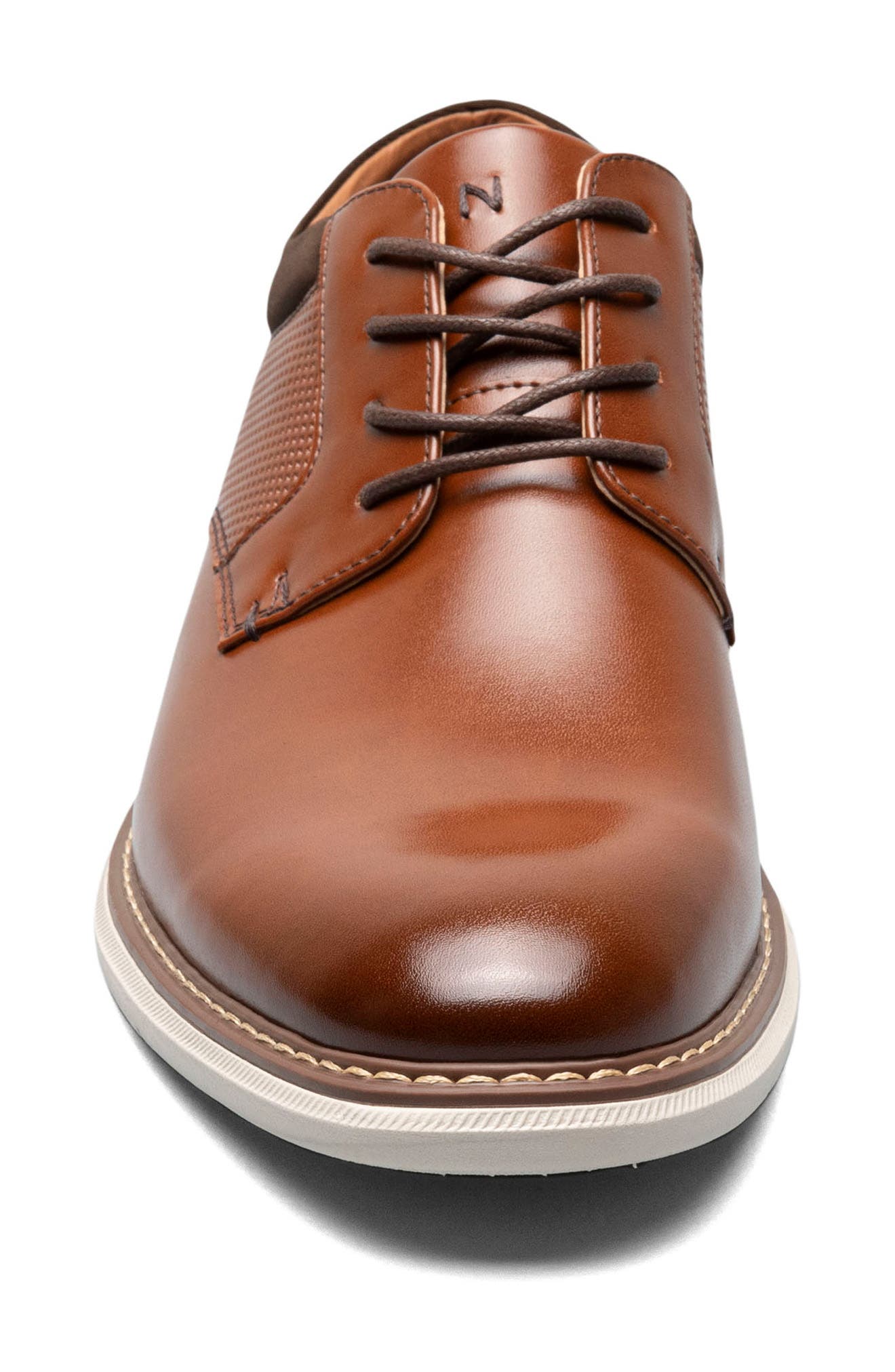 NUNN BUSH Chase Plain Toe Derby - Wide Width Available, Alternate, color, Cognac Multi