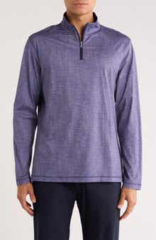 Bugatchi Stretch Cotton Quarter Zip Pullover