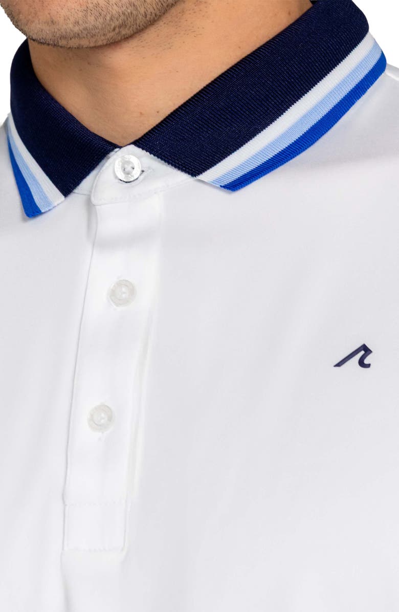 Redvanly <p>McClure Tipped Performance Golf Polo</p>, Alternate, color, Bright White