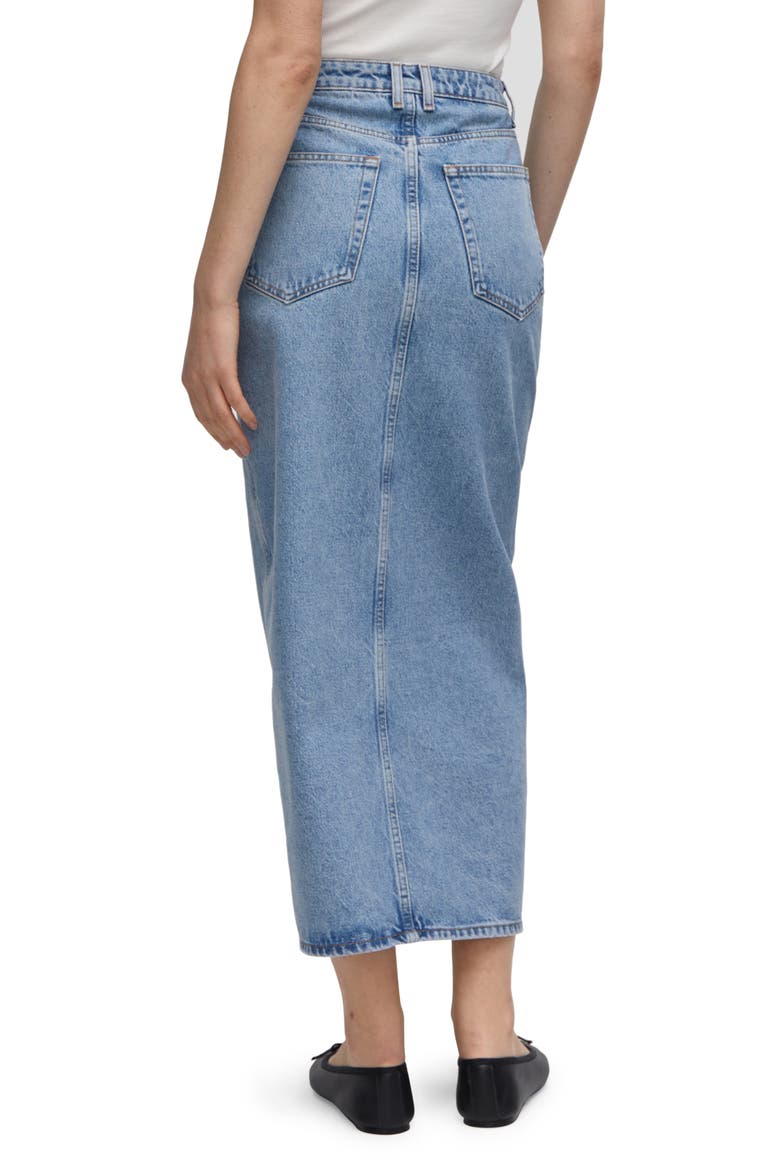 Denim Midi Skirt, Alternate, color, OPEN BLUE