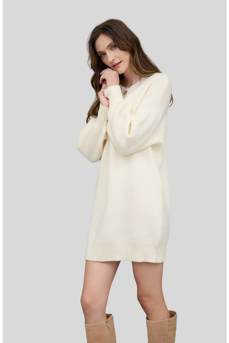 Long Sleeve Sweater Dress, Alternate, color, CREAM