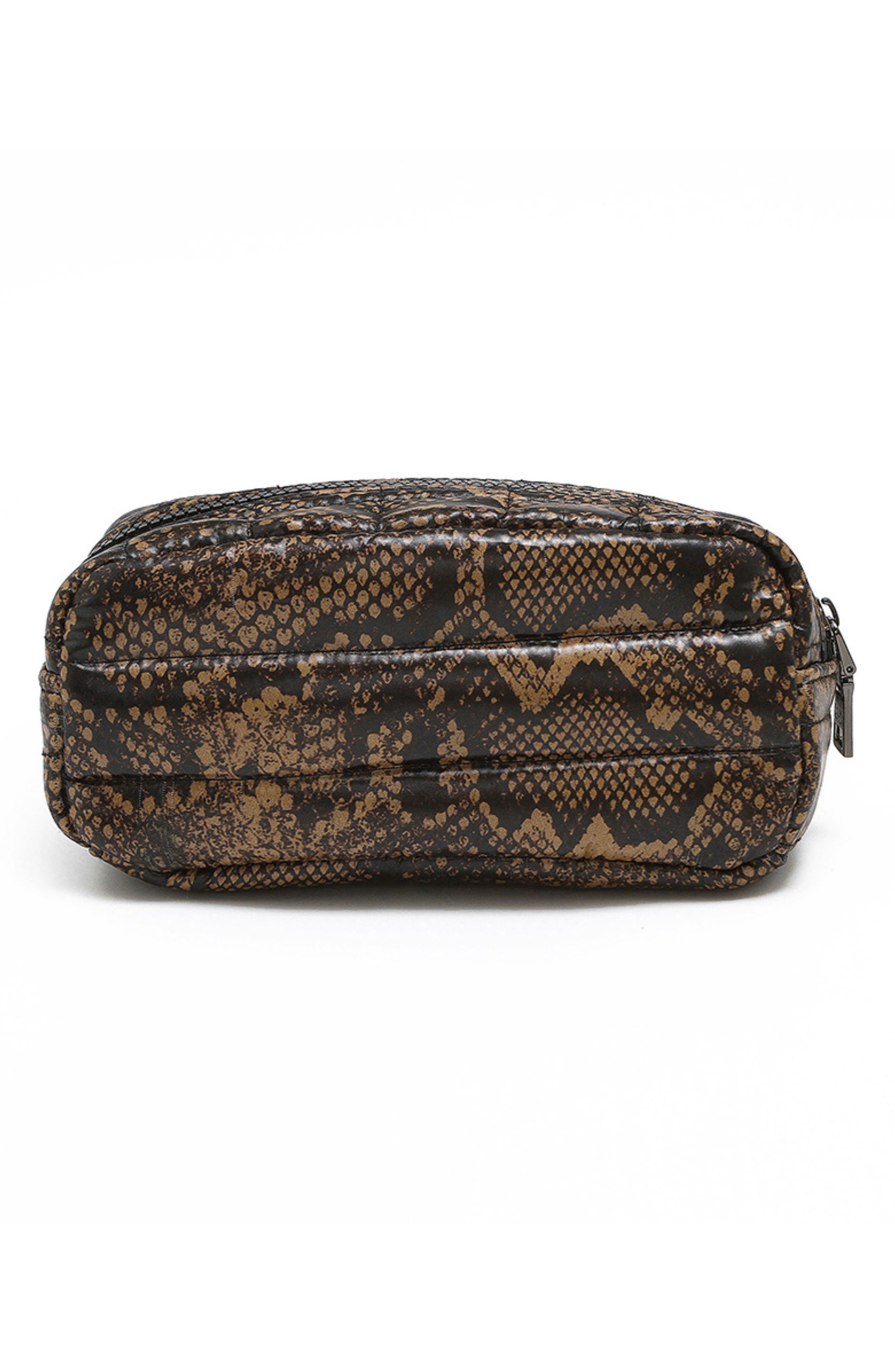 Touch-Up Carryall Essentials Faux Leather Pouch, Alternate, color, NEO PYTHON