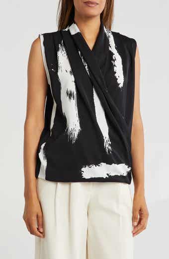 PATRIZIA LUCA Drape Surplice Sleeveless Top