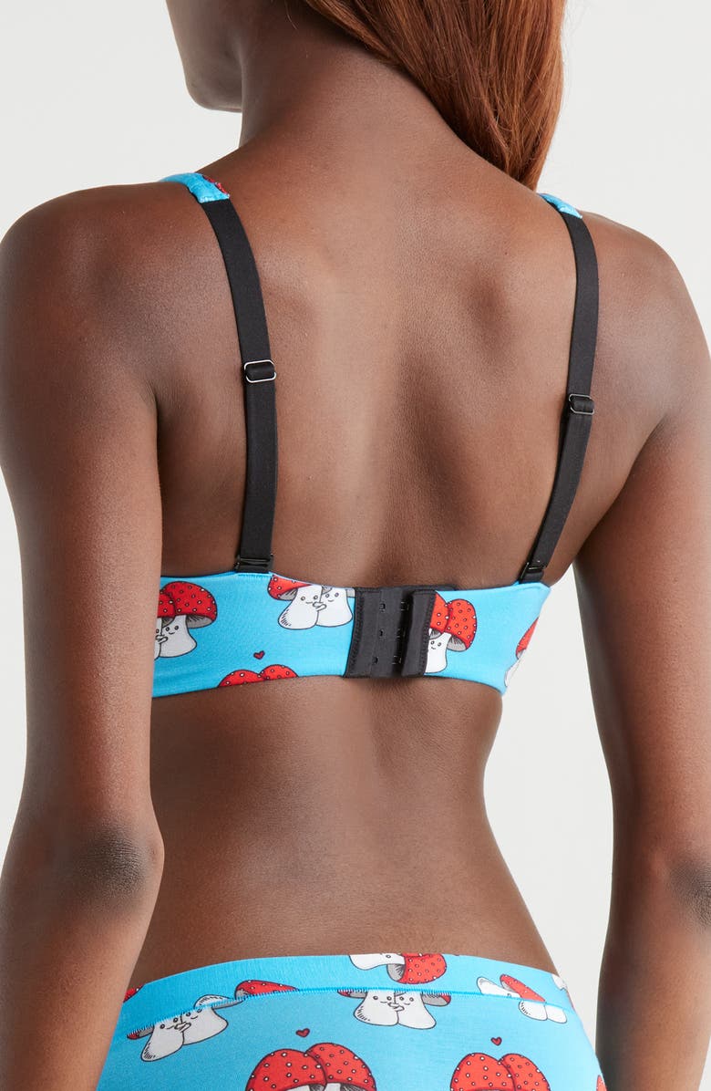 MeUndies FeelFree Longline Bralette, Alternate, color, Shroom Mates
