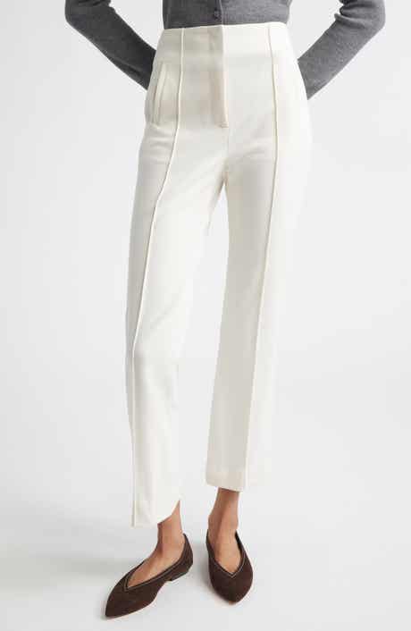 Veronica Beard Kean Pintuck Pleat Crop Pants
