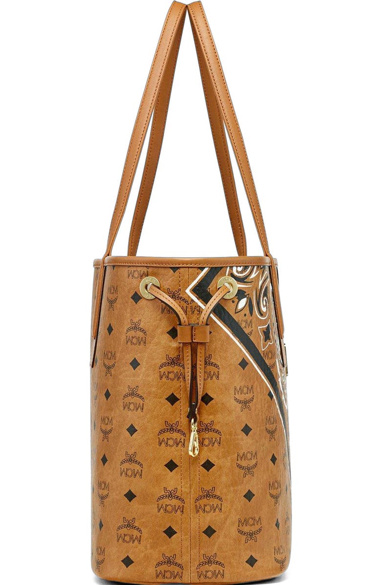 MCM Reversible Liz Shopper in Bandana Visetos, Alternate, color,