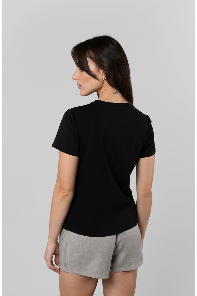 Supima V-Neck, Alternate, color, Black