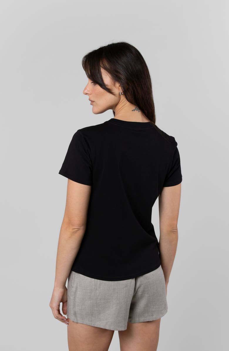 LEISURE LAB Supima V-Neck, Alternate, color, Black