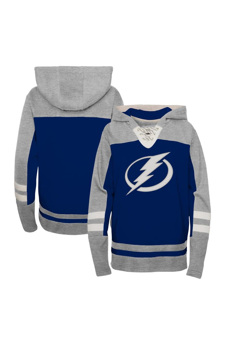 Outerstuff Preschool Blue Tampa Bay Lightning Ageless Revisited Lace-Up V-Neck Pullover Hoodie, Main, color, Blue