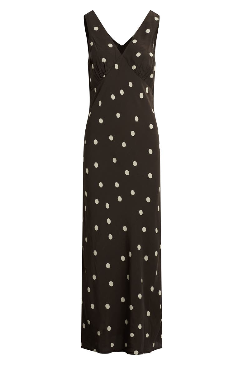 The Anyday Anytime Sleeveless Maxi Dress, Alternate, color, ESPRESSO POLKA DOT