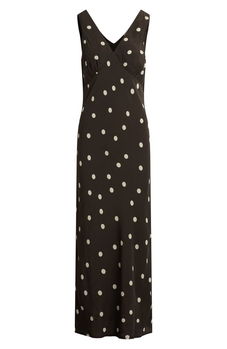 Favorite Daughter The Anyday Anytime Sleeveless Maxi Dress, Alternate, color, Espresso Polka Dot