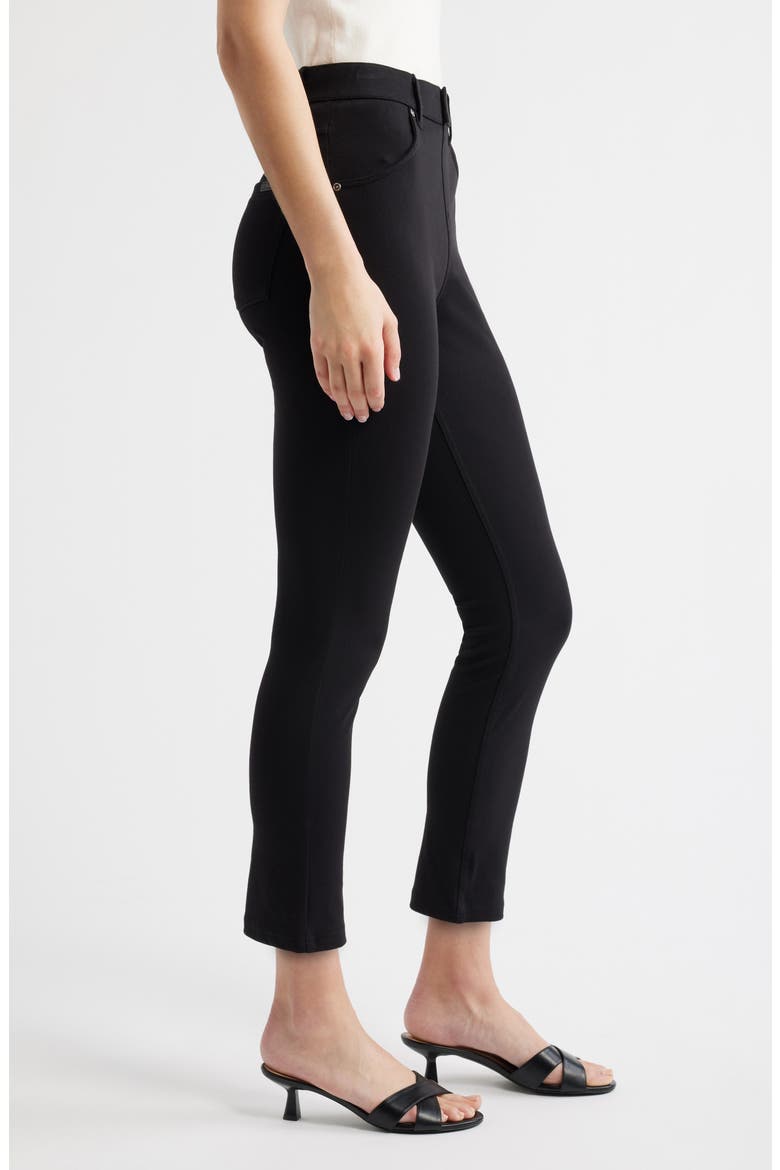 Ultra Ultrasoft High Rise Denim Skimmer Leggings, Alternate, color, BLACK
