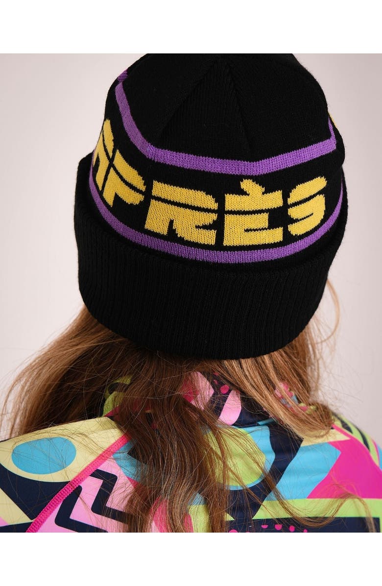 OOSC Après Beanie - Black, Purple, Yellow, Alternate, color, Black, Purple, Yellow