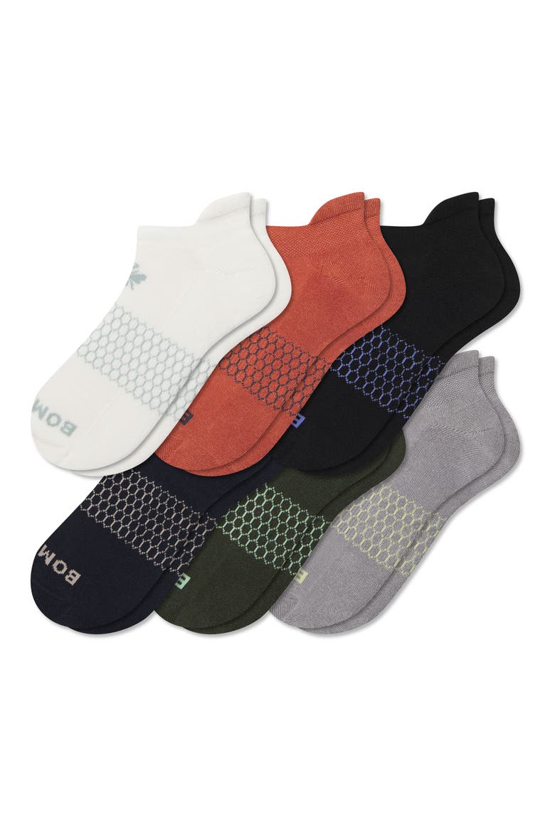 Assorted 6-Pack Solid Ankle Socks, Main, color, SOFT WHITE MIX