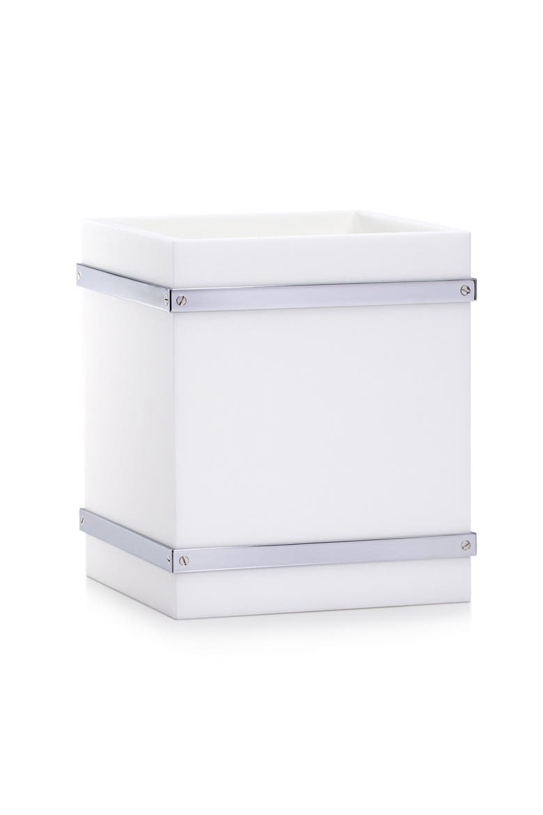 Allegato Chrome Waste Basket, Main, color, WHITE