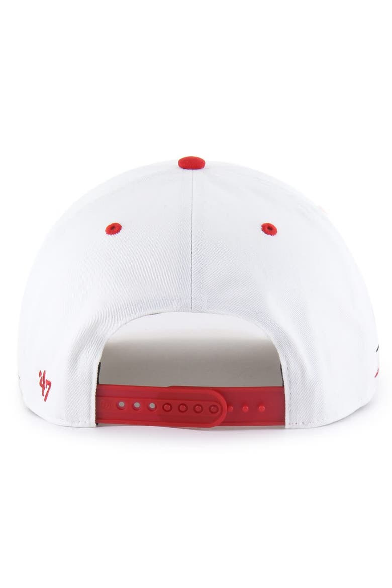 Men's '47  White/Red Talladega Superspeedway Diamond Cut Hitch Adjustable Hat, Alternate, color, White