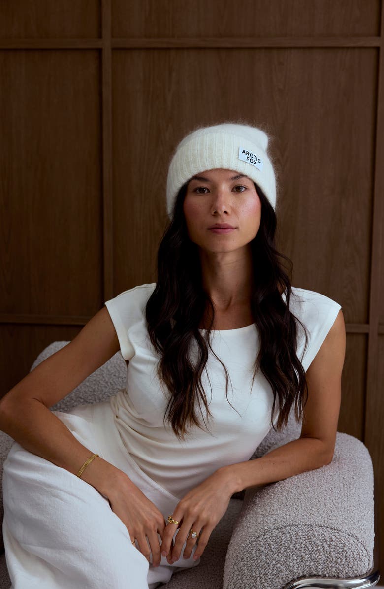 Arctic Fox & Co The Mohair & Merino Wool Blend Beanie, Alternate, color, Winter White