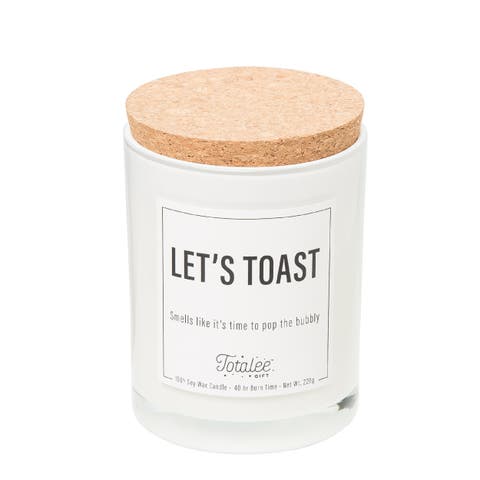 Let's Toast Soy Candle Wax White 7.76 oz Burn Time 40
