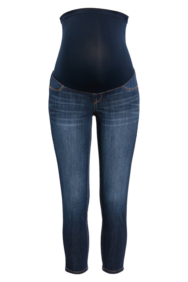 Over the Bump Crop Skinny Maternity Jeans, Main, color, LENNOX