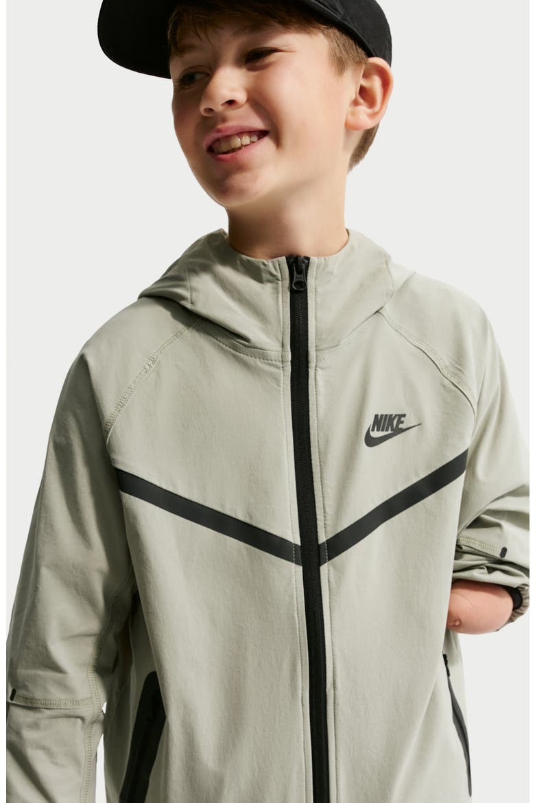 Tech Hooded Performance Zip Jacket, Alternate, color, SPRUCE FOG/ BLACK